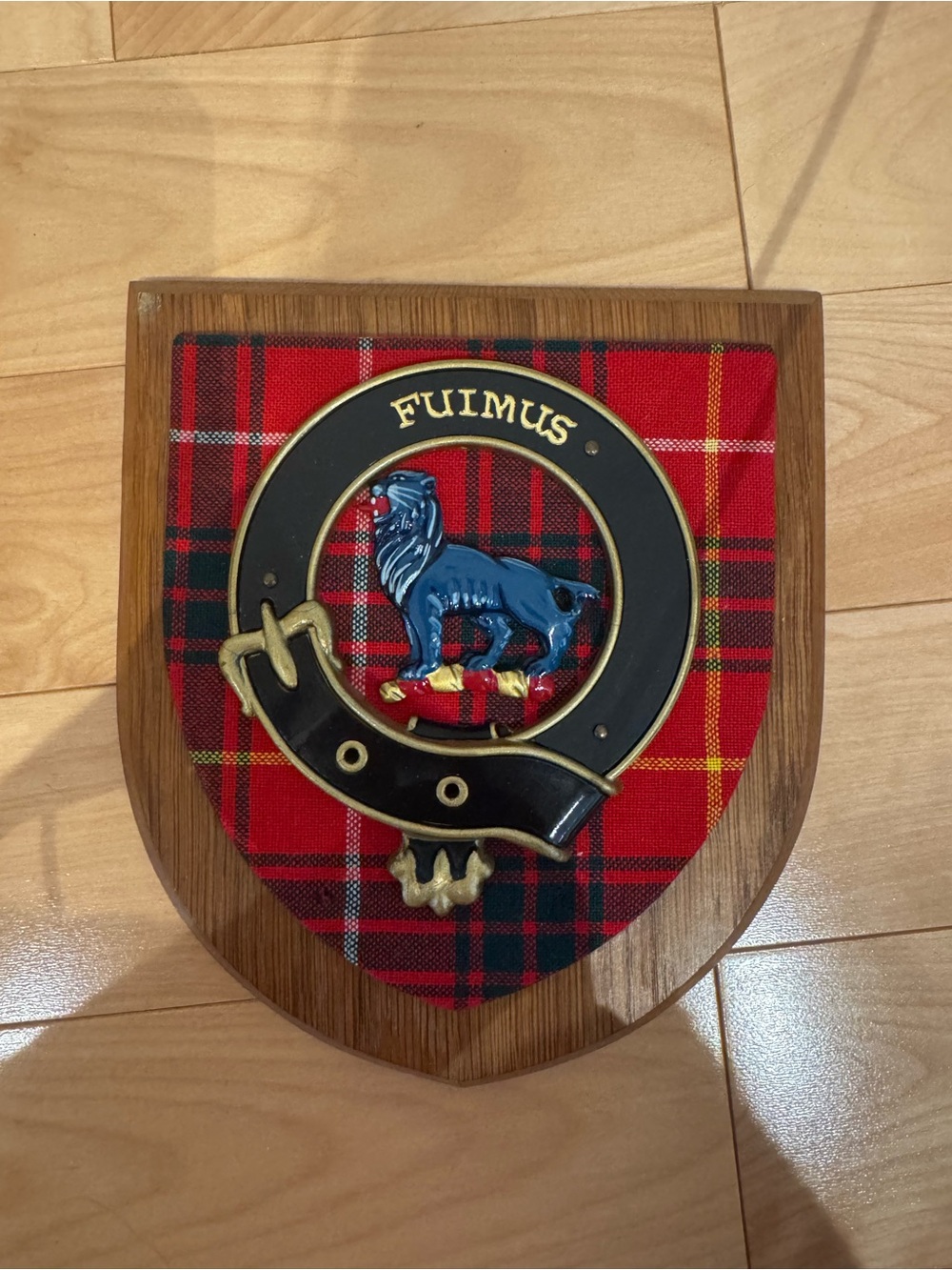 Scottish Bruce clan crest wall plaque - Fuimus